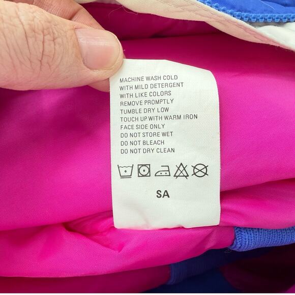 Columbia Women's Blue Retro 1/2 Zip Belted Ski Snowboard Snow Bib Snowsuit - Picture 12 of 12